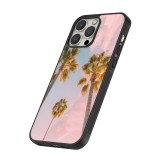 iPhone 12 / 12 Pro Case Hülle - Silikon schwarz Summer 2025 Palmiers