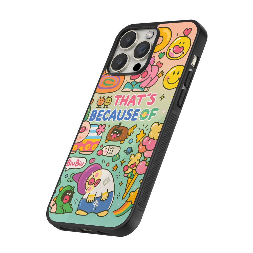 iPhone 12 / 12 Pro Case Hülle - Silikon schwarz Thats beacause of