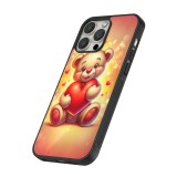 iPhone 12 / 12 Pro Case Hülle - Silikon schwarz Valentin 2024 Teddy Liebe