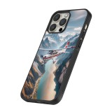 iPhone 12 / 12 Pro Case Hülle - Silikon schwarz Schweizer Alpenflug