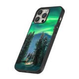 iPhone 12 / 12 Pro Case Hülle - Silikon schwarz Winter 22 Northern Lights