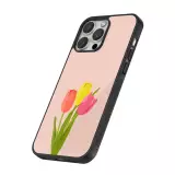 iPhone 12 Pro Max Case Hülle - Silikon schwarz Spring 23 tulip trio
