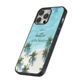 iPhone 12 Pro Max Case Hülle - Silikon schwarz Summer 2025 Life is better at the beach