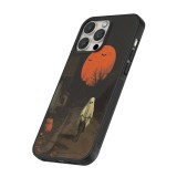 iPhone 13 Pro Max Case Hülle - Silikon schwarz Halloween 2025 Ghost on a bicycle
