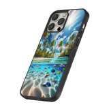 iPhone 13 Pro Max Case Hülle - Silikon schwarz Strandparadies