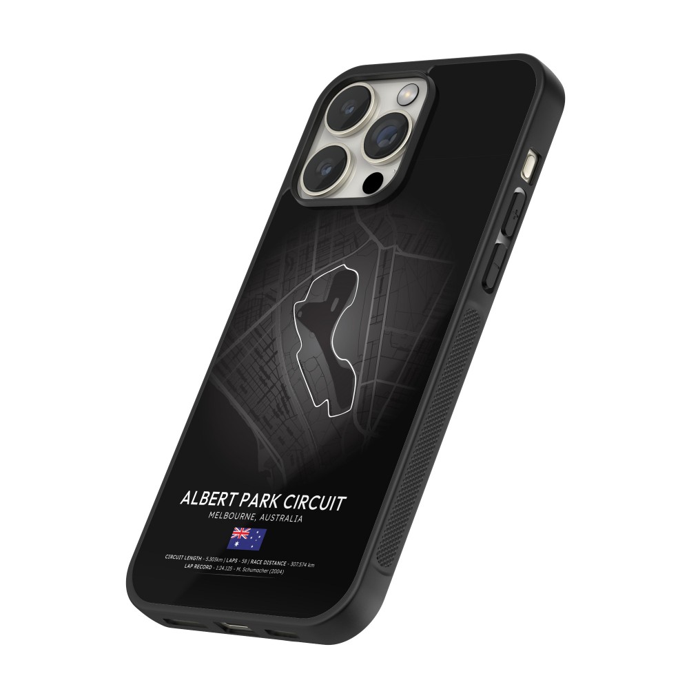 Coque iPhone 13 Pro - Silicone rigide noir F1 Track 2025 Melbourne