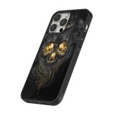 iPhone 14 Pro Max Case Hülle - Silikon schwarz Skull 02