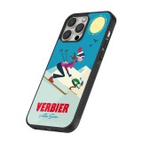 iPhone 14 Pro Max Case Hülle - Silikon schwarz Verbier Ski Downhill