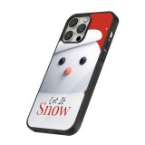 iPhone 14 Pro Case Hülle - Silikon schwarz Christmas 25 Xmas Snowman