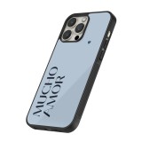 iPhone 15 Pro Max Case Hülle - Silikon schwarz Valentine 2024 mucho amor azul