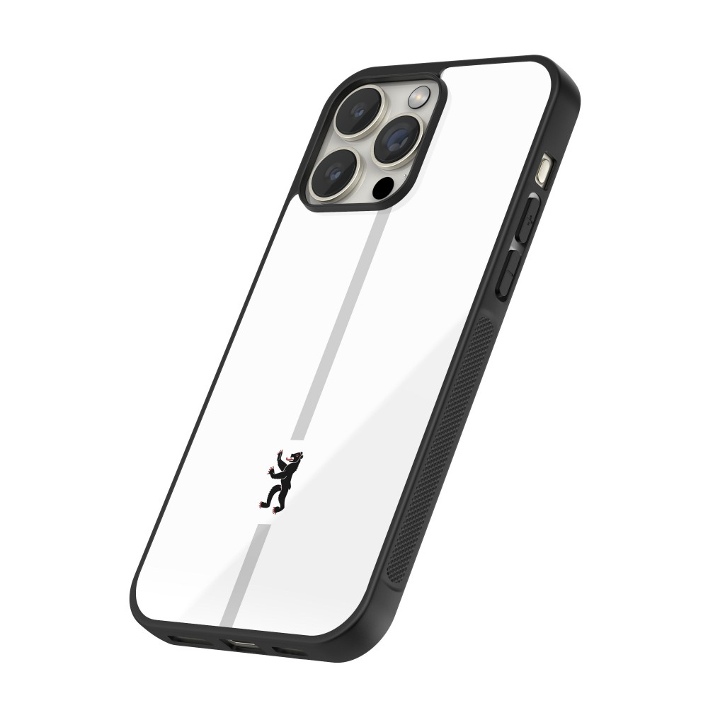iPhone 16 Pro Max Case Hülle - Silikon schwarz Kanton AI weiss
