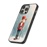 iPhone 16 Pro Max Case Hülle - Silikon schwarz Christmas 25 Nutcracker Snow