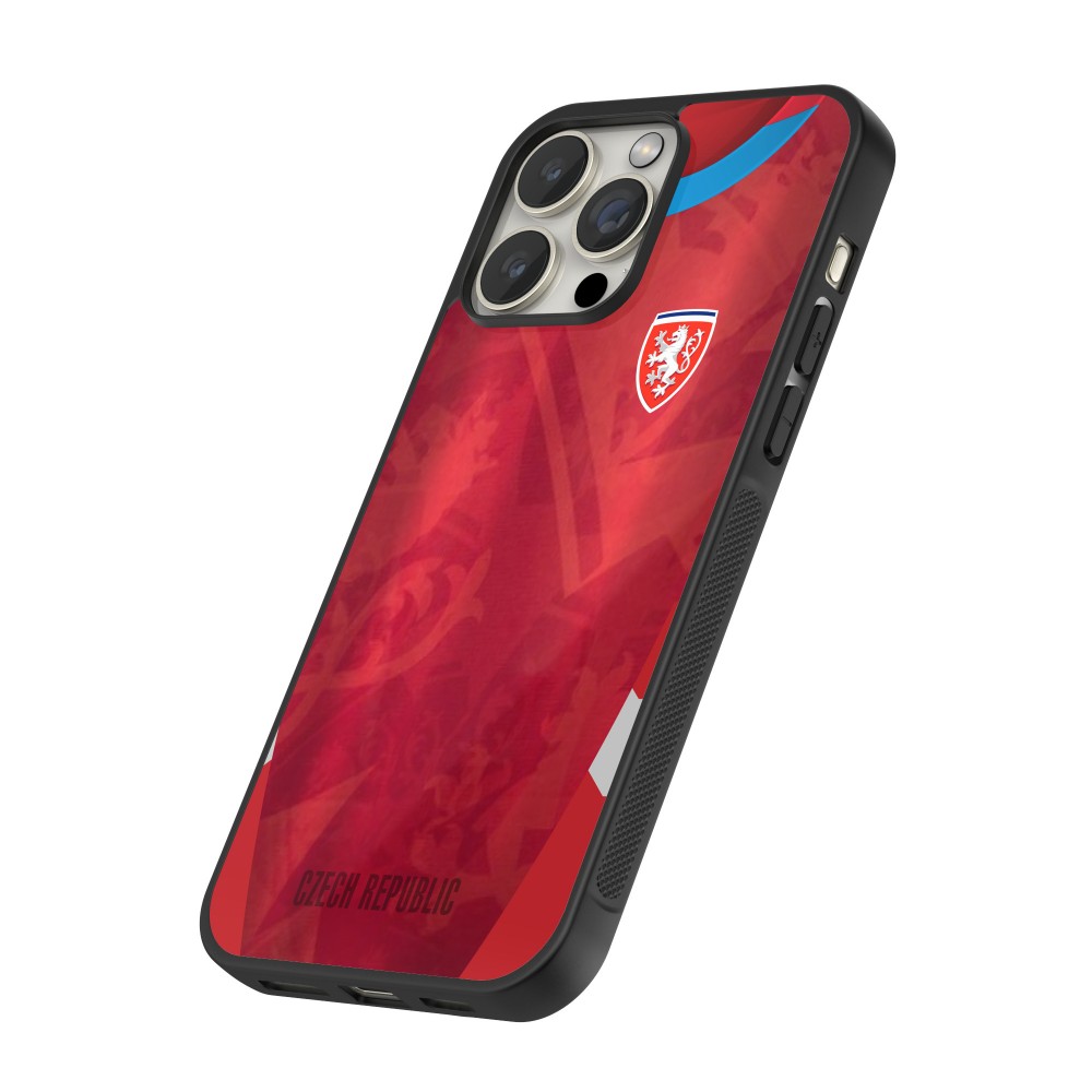 iPhone 16 Pro Max Case Hülle - Silikon schwarz Tschechische Republik personalisierbares Fussballtrikot