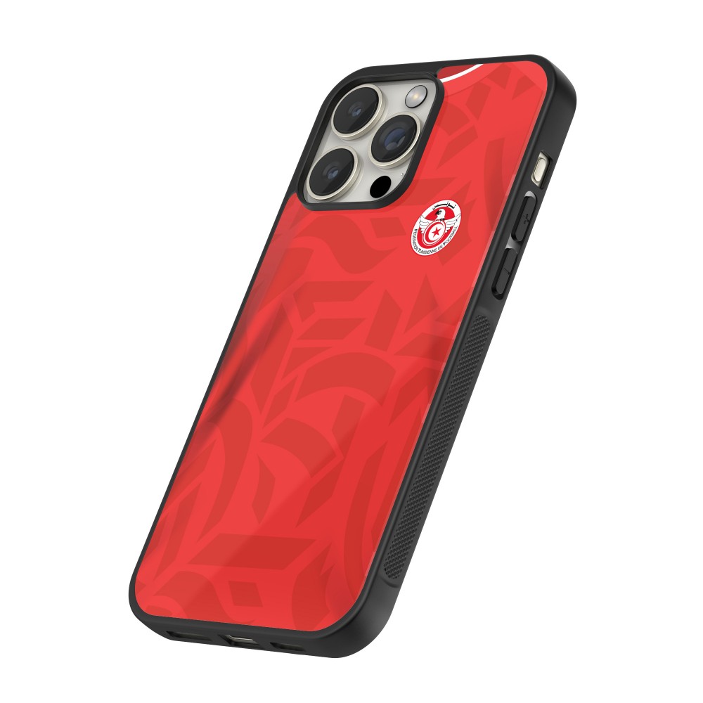 iPhone 16 Pro Max Case Hülle - Silikon schwarz Tunesien 2022 personalisierbares Fussballtrikot