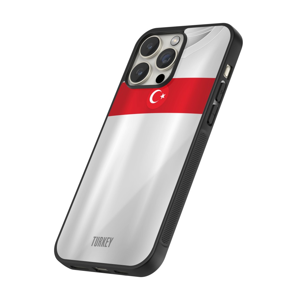 iPhone 16 Pro Max Case Hülle - Silikon schwarz Türkei personalisierbares Fussballtrikot