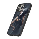 iPhone 16 Pro Max Case Hülle - Silikon schwarz Halloween 22 Tattooed Girl