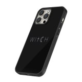 iPhone 16 Pro Max Case Hülle - Silikon schwarz Halloween 22 witch word