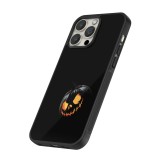 iPhone 16 Pro Max Case Hülle - Silikon schwarz Halloween 2023 discreet pumpkin
