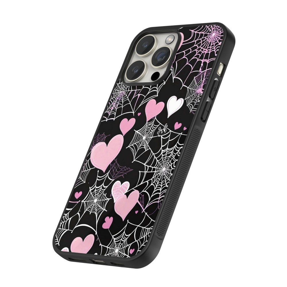 iPhone 16 Pro Max Case Hülle - Silikon schwarz Halloween 2024 girly