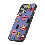 iPhone 16 Pro Max Case Hülle - Silikon schwarz Lips and lipgloss