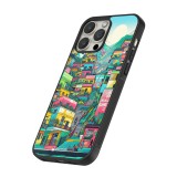 iPhone 16 Pro Max Case Hülle - Silikon schwarz Medellin Comuna 13 Kunst