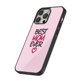 iPhone 16 Pro Max Case Hülle - Silikon schwarz Mom 2023 best Mom ever pink