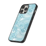 iPhone 16 Pro Max Case Hülle - Silikon schwarz Ocean Waves