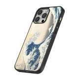 iPhone 16 Pro Max Case Hülle - Silikon schwarz Kunstbild - Die große Welle vor Kanagawa - Hokusai
