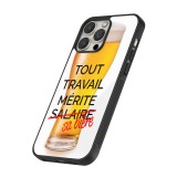 iPhone 16 Pro Max Case Hülle - Silikon schwarz Tout travail mérite sa bière