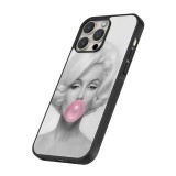 iPhone 16 Pro Case Hülle - Silikon schwarz Marilyn Bubble
