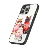 iPhone 16 Pro Case Hülle - Silikon schwarz Saint Valentines Day 26 Cat Love