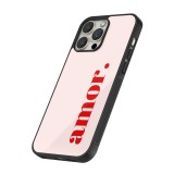 iPhone 16 Pro Case Hülle - Silikon schwarz Valentine 2024 amor