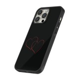 iPhone 16 Pro Case Hülle - Silikon schwarz Valentine 2023 attached heart