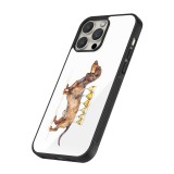 iPhone 16 Pro Case Hülle - Silikon schwarz Wine Teckel