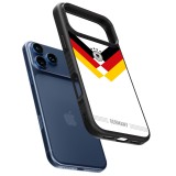 Coque iPhone 17 Pro Max - Silicone rigide noir Maillot de football Allemagne 2026 personnalisable