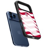 Coque iPhone 17 Pro Max - Silicone rigide noir Maillot de football États Unis 2026 personnalisable