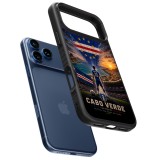Coque iPhone 17 Pro Max - Silicone rigide noir Football Cap-Vert splash 2026
