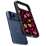 iPhone 17 Pro Max Case Hülle - Silikon schwarz Valentine 2023 love symbols