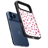 iPhone 17 Pro Case Hülle - Silikon schwarz Valentine 2022 Many pink hearts