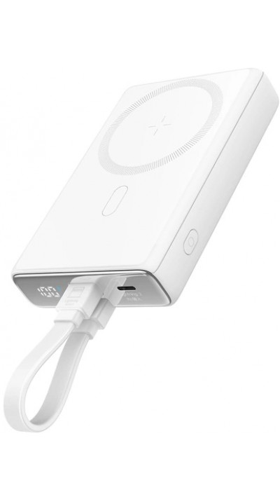 20W Powerbank Joyroom JR-PBM01 batterie externe MagSafe 10000mAh avec pied de support - Blanc