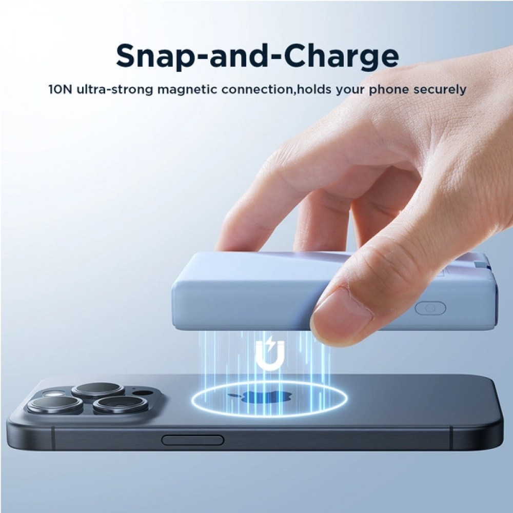 20W Powerbank Joyroom JR-PBM01 batterie externe MagSafe 10000mAh avec pied de support - Violet