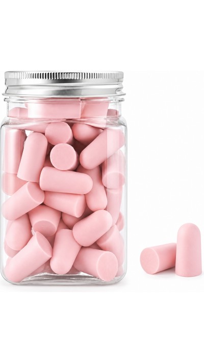 24 Ohrst&ouml;psel aus Memory-Schaum SNR 38 dB L&auml;rmschutz zum Schlafen f&uuml;r Konzerte und Reisen - Rosa