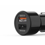 30W universal Doppel-USB Auto Zigarettenanzünder Ladegerät Quick Charge 3.0 PhoneLook - Schwarz