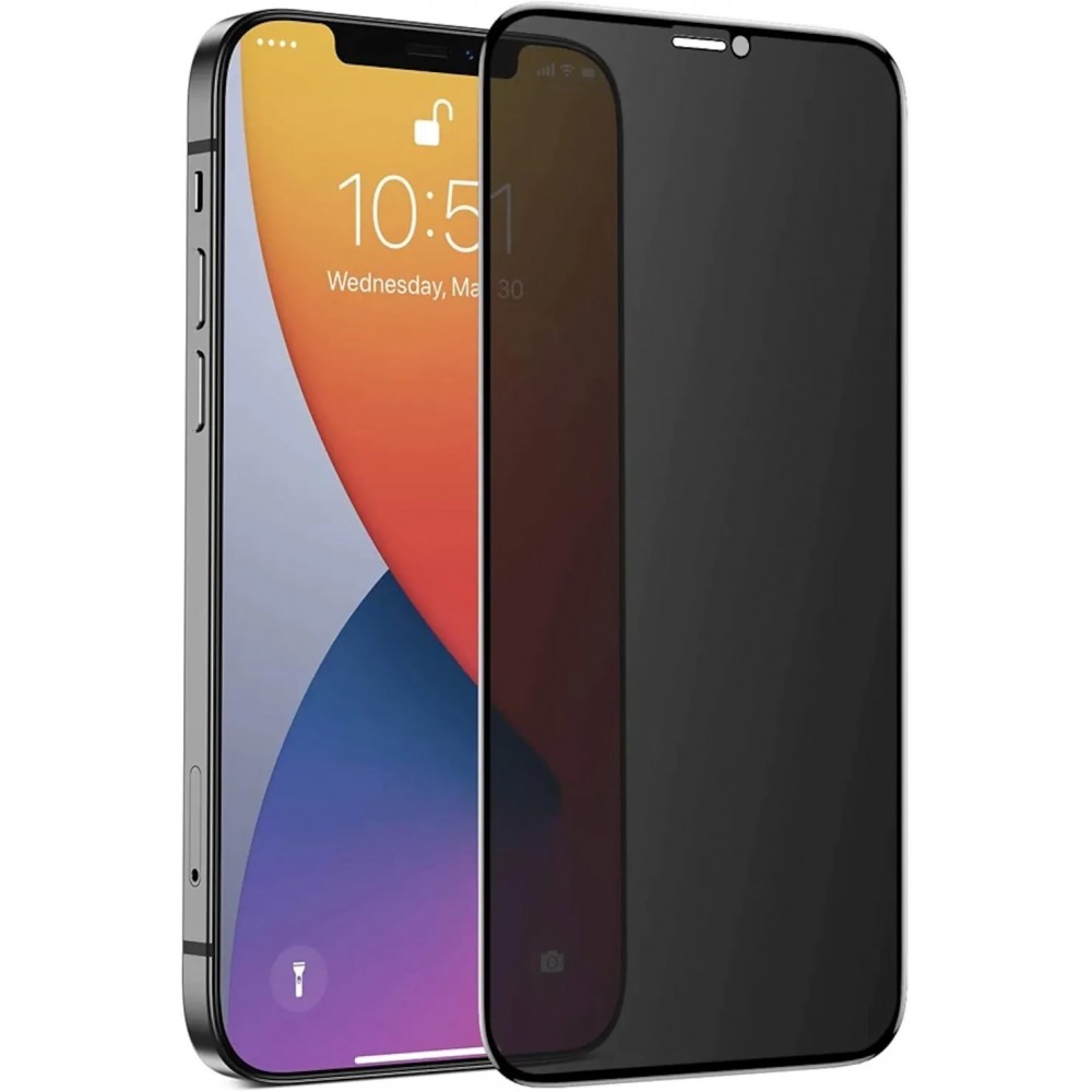 iPhone 16 Pro Max 3D Privacy Anti-Spy Tempered Glass - Bildschirm Schutzglas mit schwarzen Rändern
