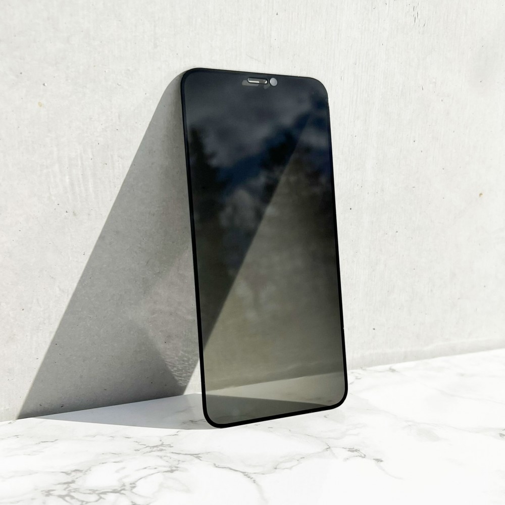 iPhone 16 Pro Max 3D Privacy Anti-Spy Tempered Glass - Bildschirm Schutzglas mit schwarzen Rändern