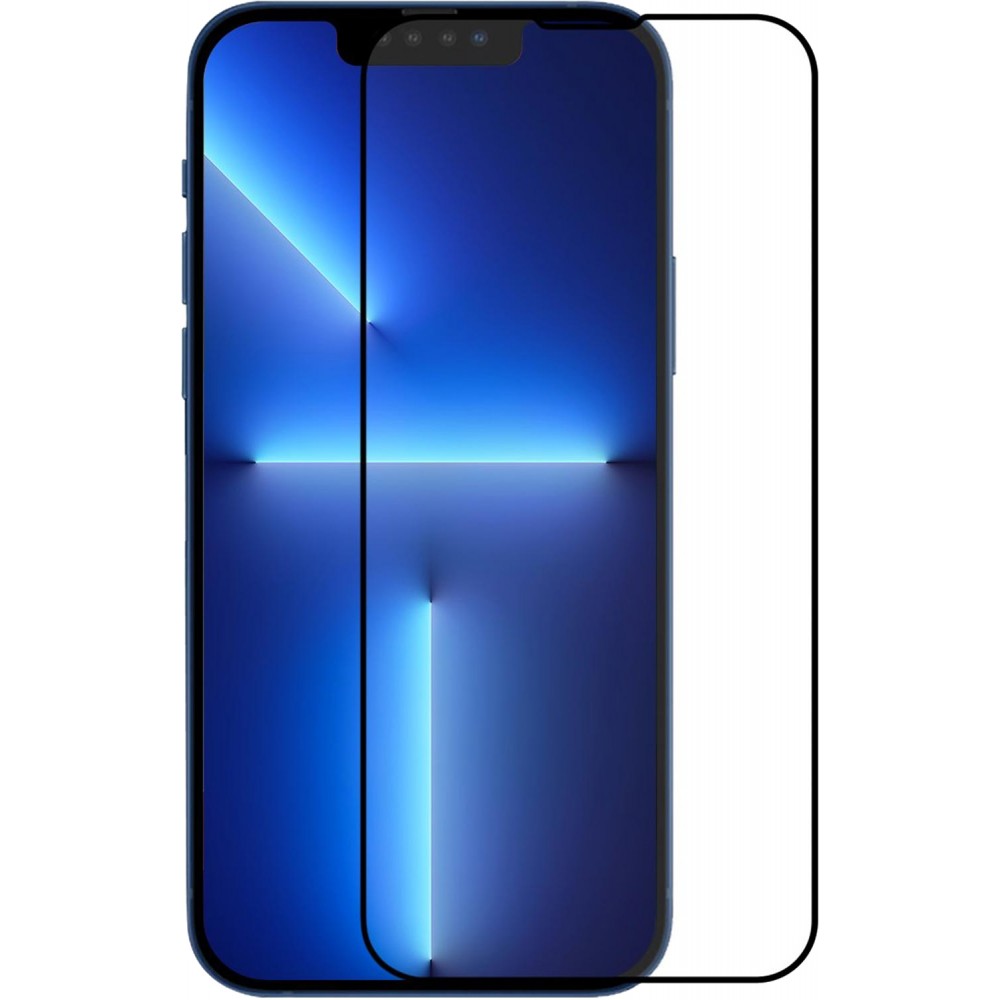 3D Tempered Glass iPhone 15 Plus - Full Screen Display Schutzglas mit schwarzem Rahmen