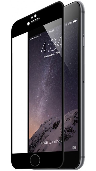 3D Tempered Glass iPhone 7 / 8 / SE (2020, 2022) - Full Screen Display Schutzglas mit schwarzem Rahmen