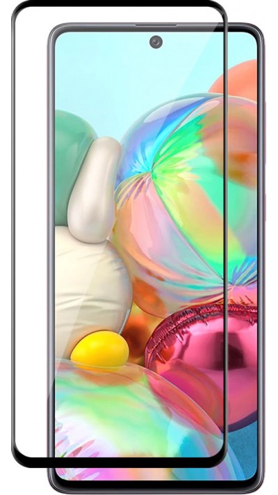 3D Tempered Glass Samsung Galaxy A21s - Full Screen Display Schutzglas mit schwarzem Rahmen