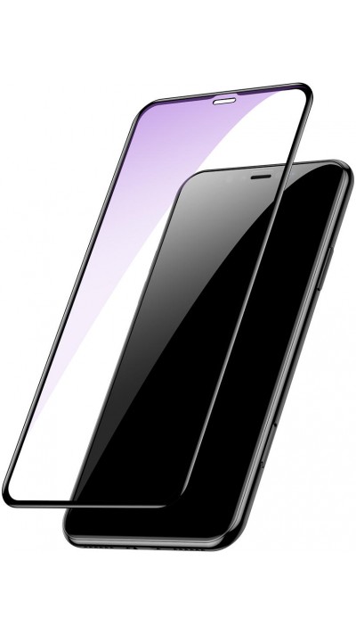 3D Tempered Glass Schutzglas schwarz anti-Blue Light - iPhone 12 / 12 Pro
