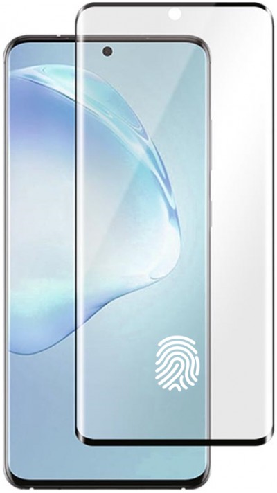 3D Tempered Glass Schutzglas schwarz (Fingerabdruck kompatibel) - Samsung Galaxy S10+